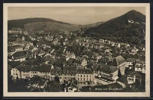 AK Baden, Stadtansicht mit Ennet-Baden