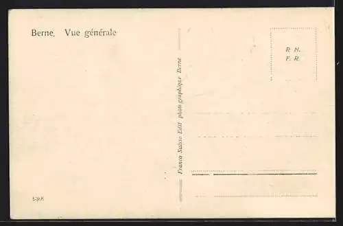 AK Bern, Generalansicht von Süden