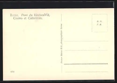 AK Bern, Kirchenfeldbrücke, Casino und Münster