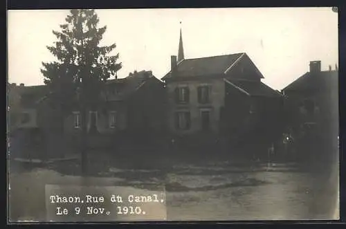 AK Thaon, Rue du Canal le 9. Nov 1910