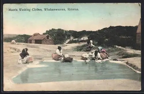 AK Whakarewarewa /Rotorua, Maoris Washing Clothes