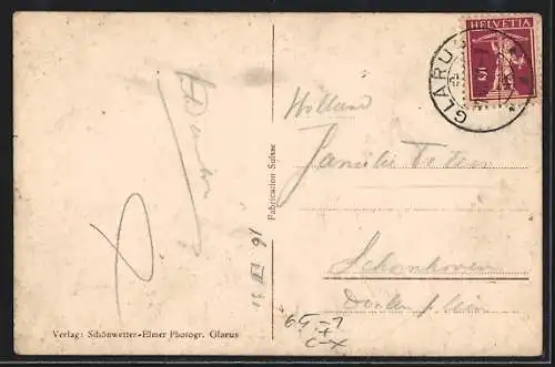 AK Glarus, Bahnhof mit Wiggis