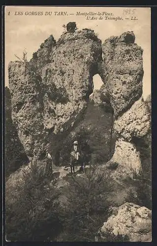 AK Montpellier-le-Vieux, Les Gorges du Tarn, L`Arc de Triomphe