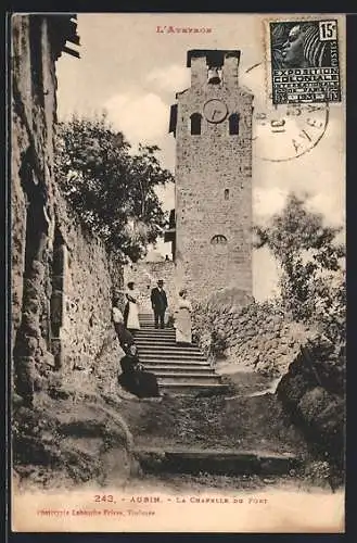 AK Aubin /Aveyron, La Chapelle du Fort