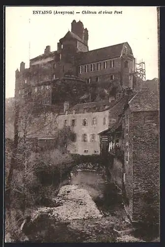 AK Estaing /Aveyron, Château et vieux Pont