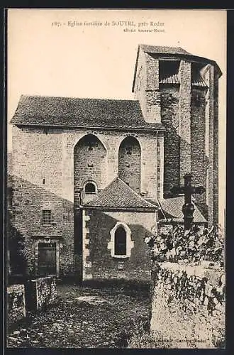 AK Souyri près Rodez, Eglise fortifiée