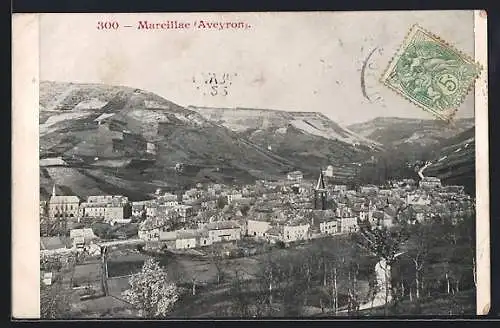 AK Marcillac /Aveyron, Ortsansicht aus der Vogelschau