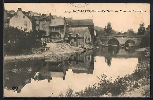 AK Monastère-sous-Rodez, Pont sur l`Aveyron