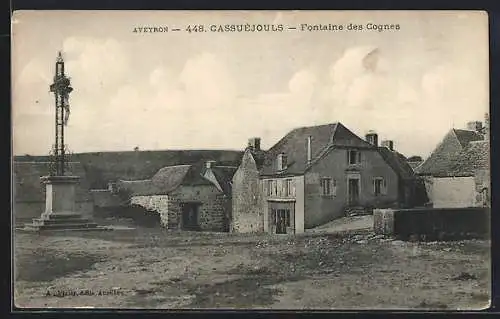 AK Cassuéjouls /Aveyron, Fontaine des Cognes