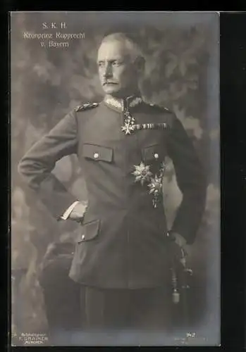 AK Kronprinz Rupprecht von Bayern in Uniform