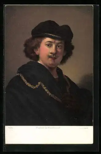 Künstler-AK Stengel & Co. Nr.29907: Portrait de Rembrandt von Rembrandt