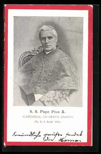 AK Papst Pius X., Cardinal Giuseppe Sarto