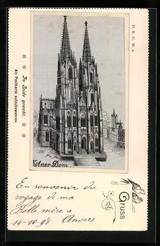 Seiden-AK Köln, Der Dom in Seide gewebt