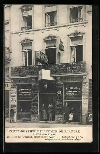 AK Bruxelles, Hotel-Brasserie du Comte de Flandre, J. Sobry-Mertens, propr.