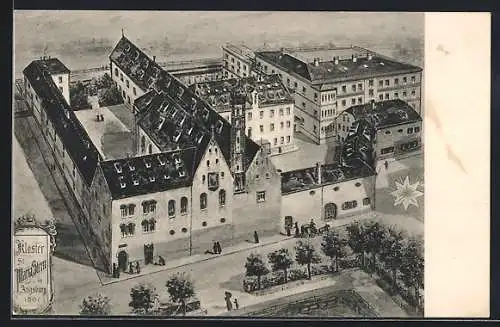 Künstler-AK Augsburg, Kloster St. Maria Stern 1901