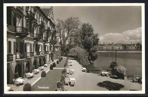 AK Konstanz a. B., Insel-Hotel, Terrasse