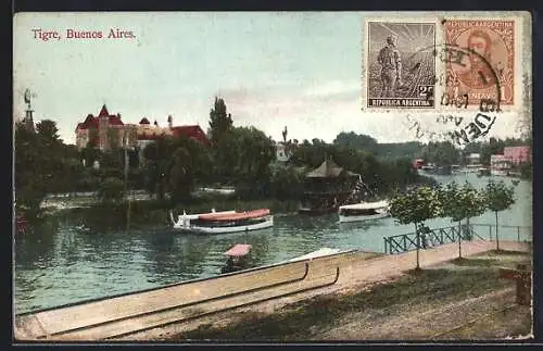 AK Tigre, Ortsansicht mit Fluss