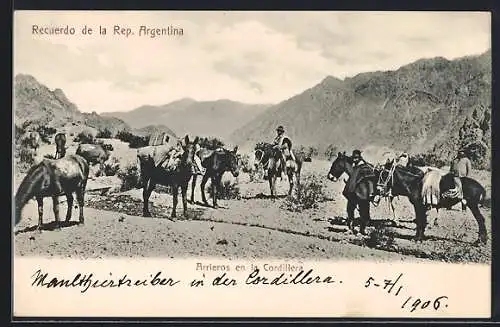 AK Argentina, Arrieros en la Cordillera