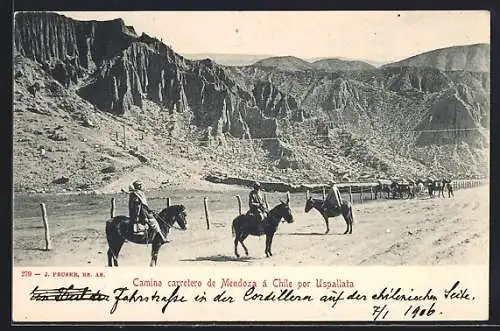 AK Mendoza, Camino carreterro á Chile por Uspallata