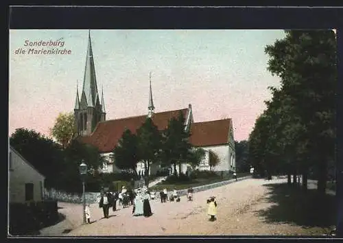 AK Sonderburg, Ansicht der Marienkirche