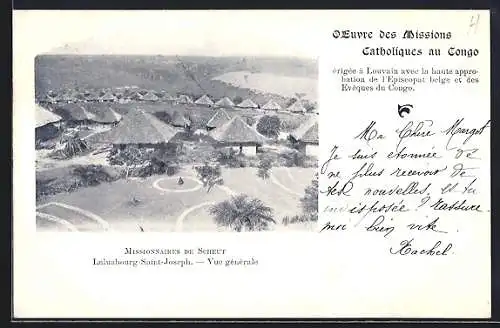 AK Luluabourg-Saint-Joseph, Missionaires de Scheut, Vue generale