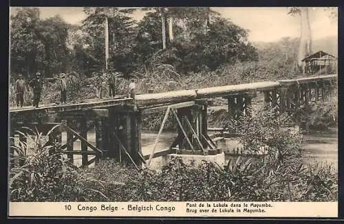 AK Congo Belge, Pont de la Lukule dans le Mayumbe