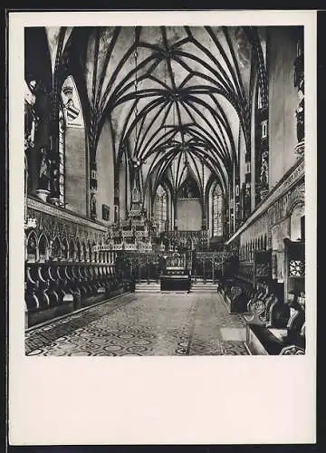 AK Marienburg / Malbork, Schloss des Deutschen Ritterordens, Blick nach dem Chor der Schlosskirche