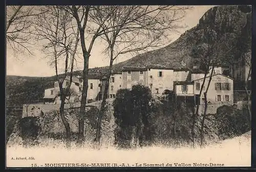 AK Moustiers-Ste-Marie /B.-A., Le Sommet du Vallon Notre-Dame