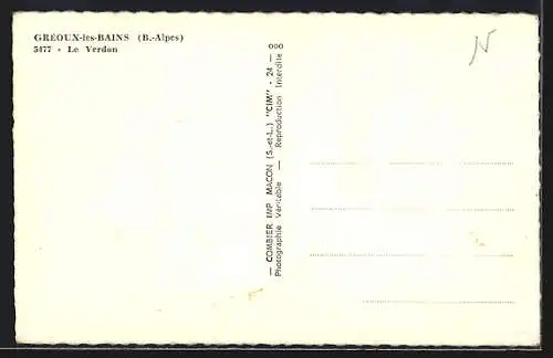 AK Gréoux-les-Bains, Le Verdon