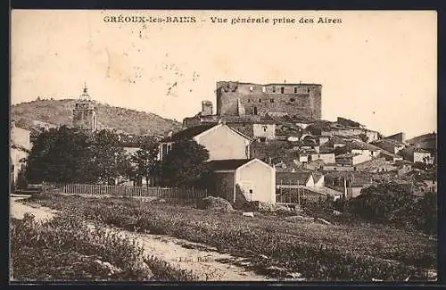 AK Gréoux-les-Bains, Vue générale prise des Aires