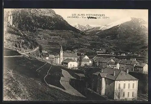 AK Jausiers, Les Alpes Pittoresques, Vue Générale