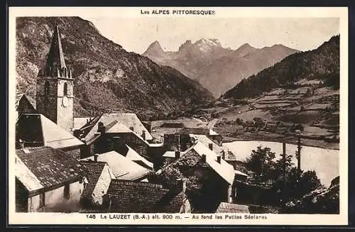 AK Le Lauzet, Les Alpes Pittoresques, Au fond les Petites Sécolares