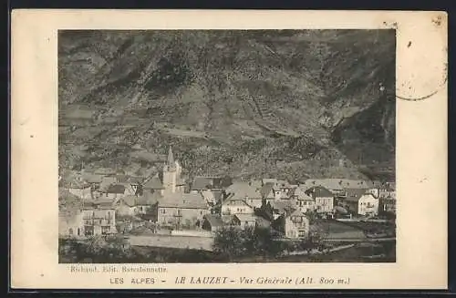 AK Le Lauzet, Les Alpes, Vue Générale