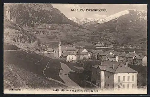 AK Jausiers, Les Alpes Pittoresques, Vue générale