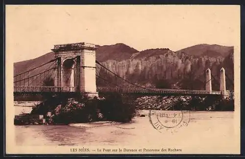 AK Les Mées, Le Pont sur la Durance et Panorama des Rochers