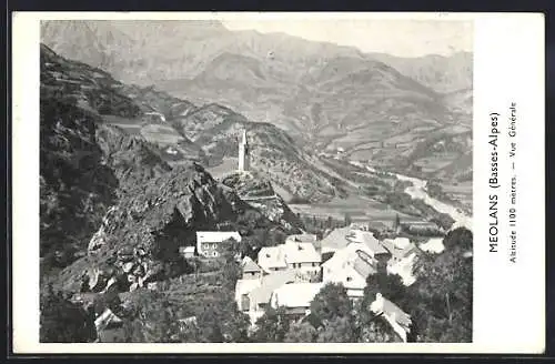 AK Meolans /Basses-Alpes, Vue Générale