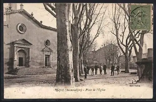 AK Mane /Basses-Alpes, Place de l`Église