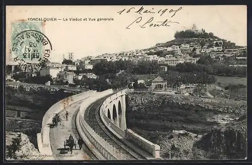 AK Forcalquier, Le Viaduc et Vue generale