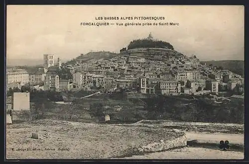 AK Forcalquier, Les Basses Alpes Pittoresques, Vue générale prise de Saint-Marc