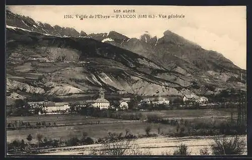 AK Faucon, Les Alpes, Vallée de l`Ubaye, Vue générale