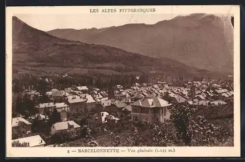 AK Barcelonnette, Vue générale