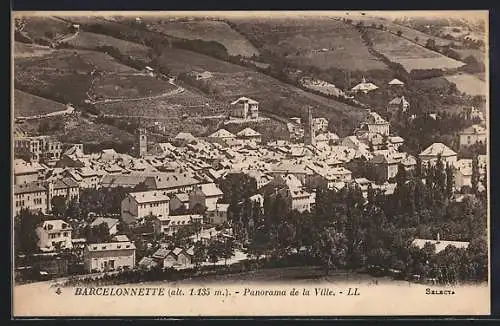 AK Barcelonnette, Panorama de la Ville