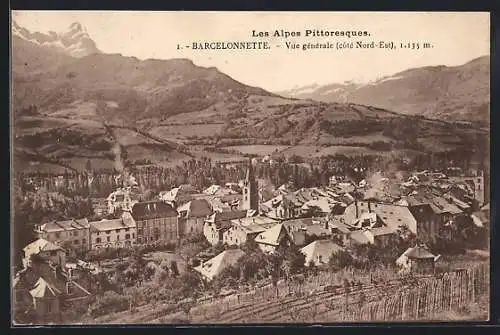 AK Barcelonnette, Vue générale