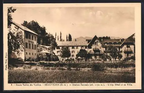 AK Beauvezer /B.-A., L`Alp Hotel et sa Villa