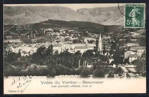 AK Beauvezer /Vallée du Verdon, Vue panoramique