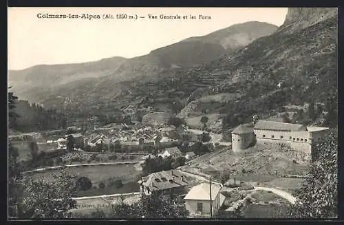 AK Colmars-les-Alpes, Vue général et les Forts