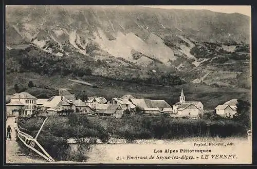 AK Le Vernet /Seyne-les-Alpes, Vue général