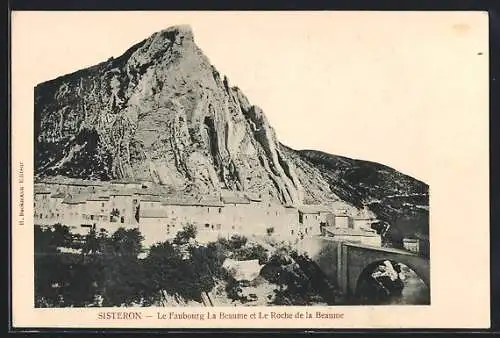 AK Sisteron, le faubourg, la Beaume et le roche de la Beaume