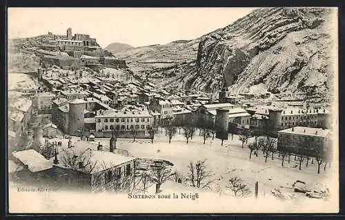 AK Sisteron, Le village sous la Neige