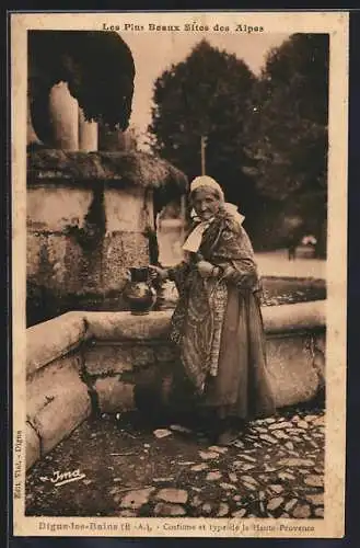 AK Digne-les-Bains, Costume et type de la Haute-Provence